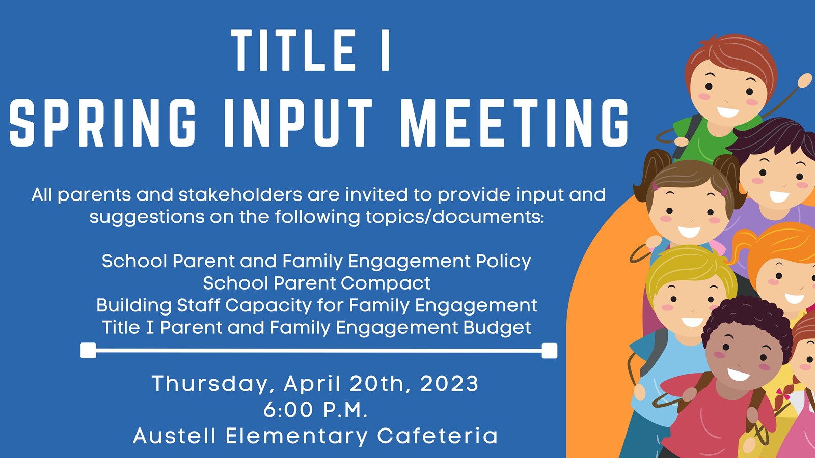 Title I Spring Input Meeting